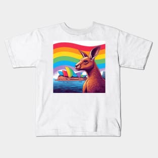 Gay Pride Kangaroo (Sydney, Australia) Kids T-Shirt